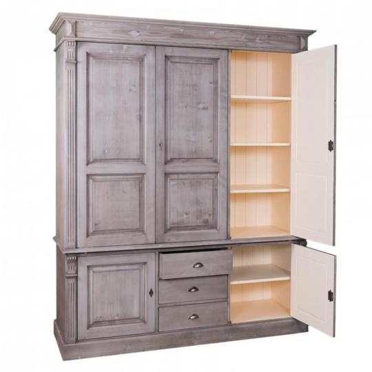 tomorfa nagymeretu gardrobszekreny ruhasszekreny klasszikus szurkesa szurke rusztikus klasszikus gardrobszekreny egyedi haloszoba butor vintage paraszthaz felujitas akasztos polcos provence toszkan olasz stilusu.jpg